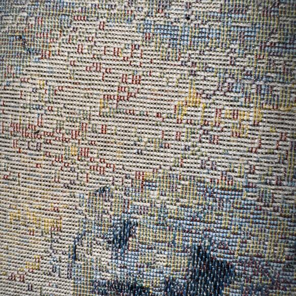 Tapestry Decorative Pillow Blue/Tan World Traveler Collection NWT 16" - Picture 3 of 5